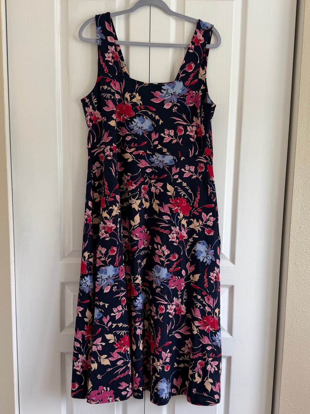 NWT Pact Organic Fit & Flare Square Neck Dress - Picture 6 of 9